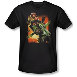 Justice League, The - Mens Green Arrow #1 T-Shirt In Black