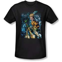 Justice League, The - Mens Aquaman #1 T-Shirt In Black