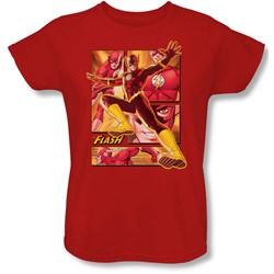 Justice League, The - Womens Flash T-Shirt In Red