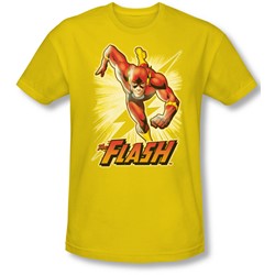 Justice League, The - Mens Flash Yellow T-Shirt In Yellow