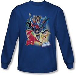 Justice League, The - Mens Unlimited Long Sleeve Shirt In Royal