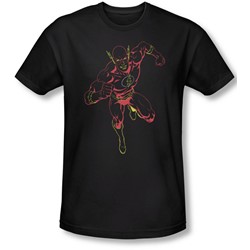Justice League, The - Mens Neon Flash T-Shirt In Black
