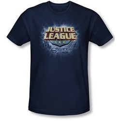 Justice League, The - Mens Storm Logo T-Shirt In Navy