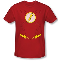 Justice League, The - Mens New Flash Costume T-Shirt In Red