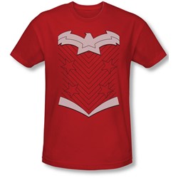 Justice League, The - Mens New Ww Costume T-Shirt In Red