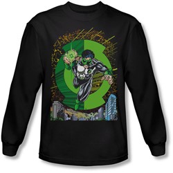Green Lantern - Mens Gl #51 Cover Long Sleeve Shirt In Black