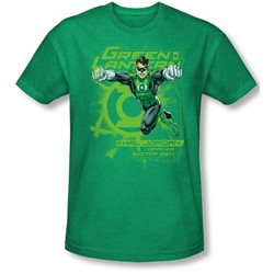 Green Lantern - Mens Sector 2814 T-Shirt In Kelly Green