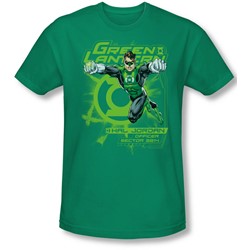 Green Lantern - Mens Sector 2814 T-Shirt In Kelly Green