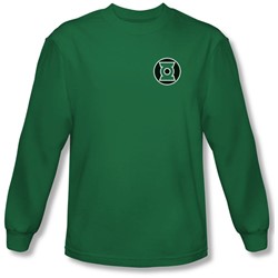 Green Lantern - Mens Kyle Rayner Logo Long Sleeve Shirt In Kelly Green
