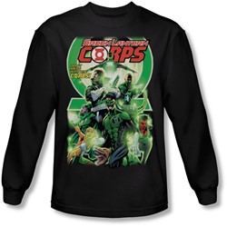 Green Lantern - Mens Gl Corps #25 Cover Long Sleeve Shirt In Black