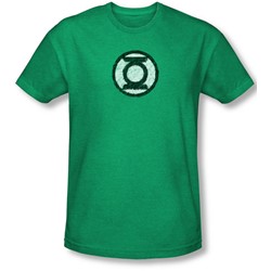 Green Lantern - Mens Scribble Lantern Logo T-Shirt In Kelly Green