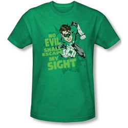 Green Lantern - Mens No Evil T-Shirt In Kelly Green