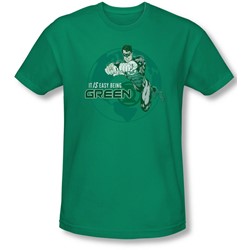 Green Lantern - Mens Easy Being Green T-Shirt In Kelly Green