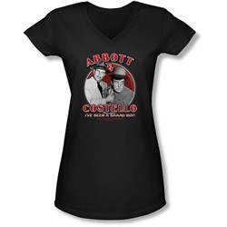 Abbott & Costello - Juniors Bad Boy V-Neck T-Shirt