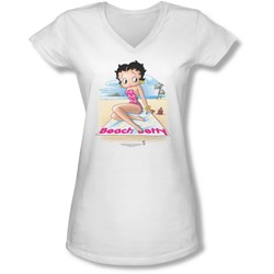 Boop - Juniors Beach Betty V-Neck T-Shirt