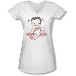 Boop - Juniors Classic With Pup V-Neck T-Shirt