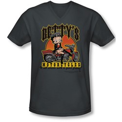 Boop - Mens Betty'S Motorcycles V-Neck T-Shirt