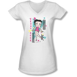 Boop - Juniors Booping 80S Style V-Neck T-Shirt