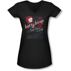 Boop - Juniors Boop Oop V-Neck T-Shirt