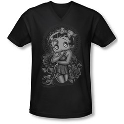 Boop - Mens Fashion Roses V-Neck T-Shirt
