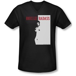 Bruce Lee - Mens Badass V-Neck T-Shirt