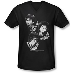 Bruce Lee - Mens Sounds Of The Dragon V-Neck T-Shirt