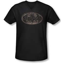 Batman - Mens Bio Mech Bat Shield V-Neck T-Shirt