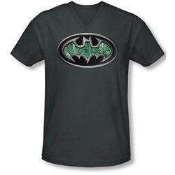 Batman - Mens Circuitry Shield V-Neck T-Shirt