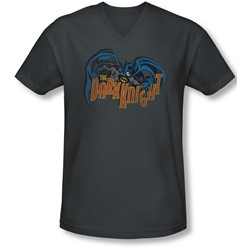 Batman - Mens Retro Dark Knight V-Neck T-Shirt