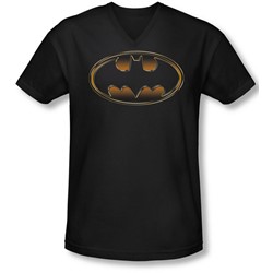 Dark Knight Rises - Mens Spray Bat V-Neck T-Shirt
