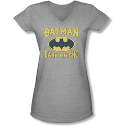 Batman - Juniors Dark Knight Jersey V-Neck T-Shirt