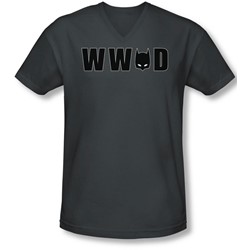 Batman - Mens Wwbd Mask V-Neck T-Shirt