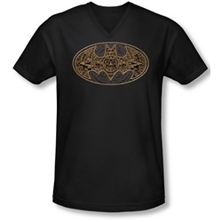 Batman - Mens Aztec Bat Logo V-Neck T-Shirt
