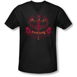 Batman - Mens Heart Of Fire V-Neck T-Shirt