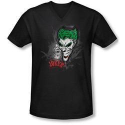 Batman - Mens Joker Sprays The City V-Neck T-Shirt