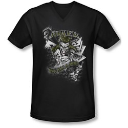Batman - Mens Its All A Joke V-Neck T-Shirt