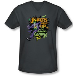 Batman - Mens Goblin Candy V-Neck T-Shirt