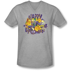 Batman - Mens Ha Ha Halloween V-Neck T-Shirt