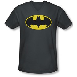 Batman - Mens Classic Bat Logo V-Neck T-Shirt