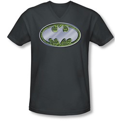 Batman - Mens Circuits Logo V-Neck T-Shirt