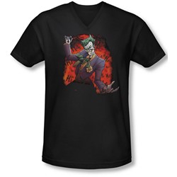 Batman - Mens Joker'S Ave V-Neck T-Shirt