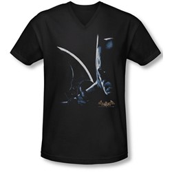 Batman Aa - Mens Arkham Batman V-Neck T-Shirt