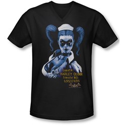 Batman Aa - Mens Arkham Harley Quinn V-Neck T-Shirt