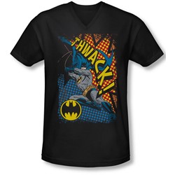 Batman - Mens Thwack V-Neck T-Shirt