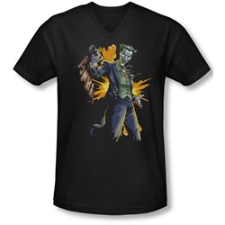 Batman - Mens Joker Bang V-Neck T-Shirt