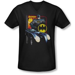 Batman - Mens Bat Racing V-Neck T-Shirt