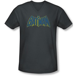 Batman - Mens Sketch Logo V-Neck T-Shirt