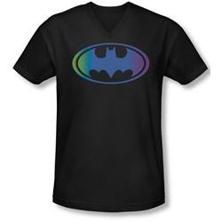 Batman - Mens Gradient Bat Logo V-Neck T-Shirt