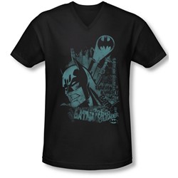 Batman - Mens Gritted Teeth V-Neck T-Shirt