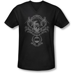 Batman - Mens Dark Knight Heraldry V-Neck T-Shirt